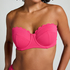 Haut de bikini sans bretelles préformé à armatures Scallop Taille E +, Rose