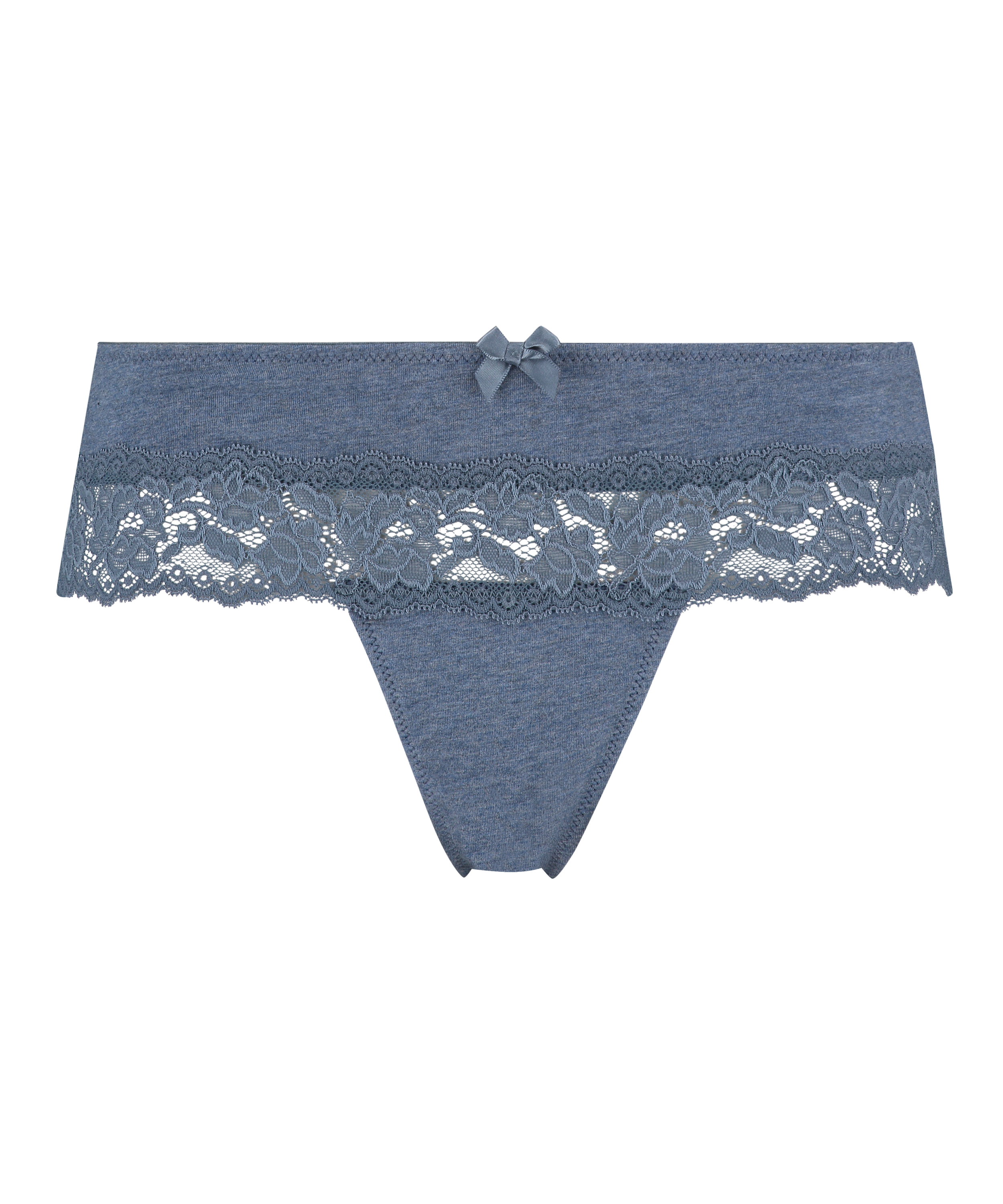 Boxer string Coton, Bleu, main