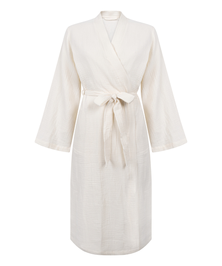 Robe longue en mousseline, Blanc