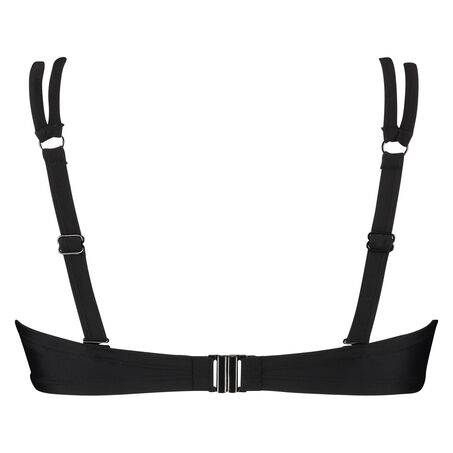 Haut de bikini &agrave; armatures pr&eacute;form&eacute; Capsule Taille E +, Noir
