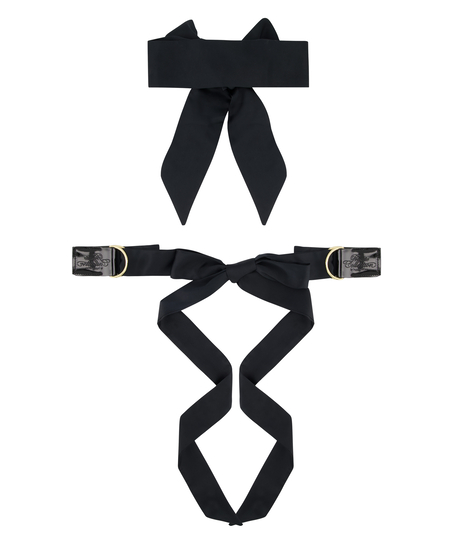 Ensemble de bondage doux, Noir