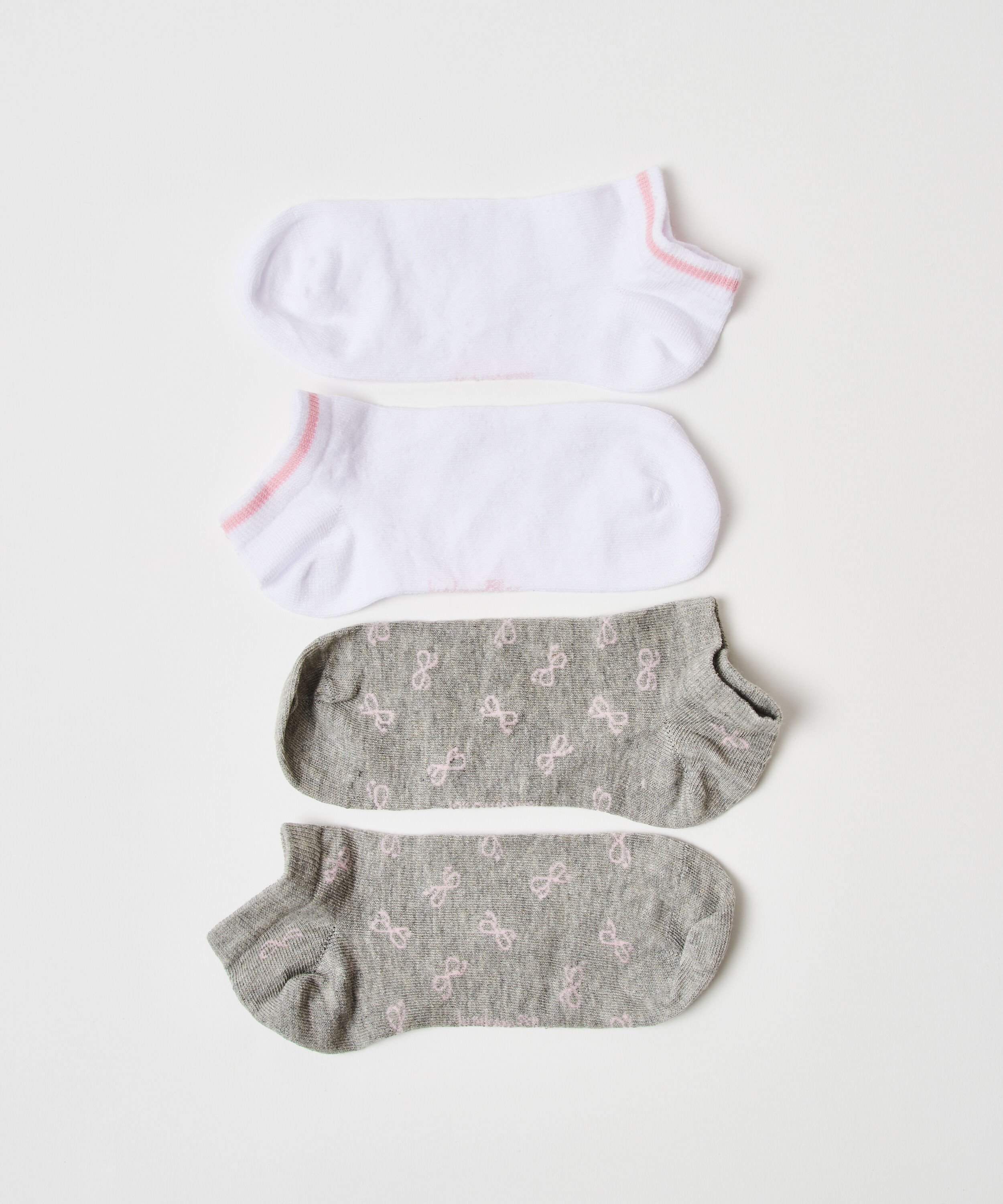 Lot de 2 paires de chaussettes en coton Trainerliners, Gris Lot de 2 paires de chaussettes en coton Trainerliners, Gris