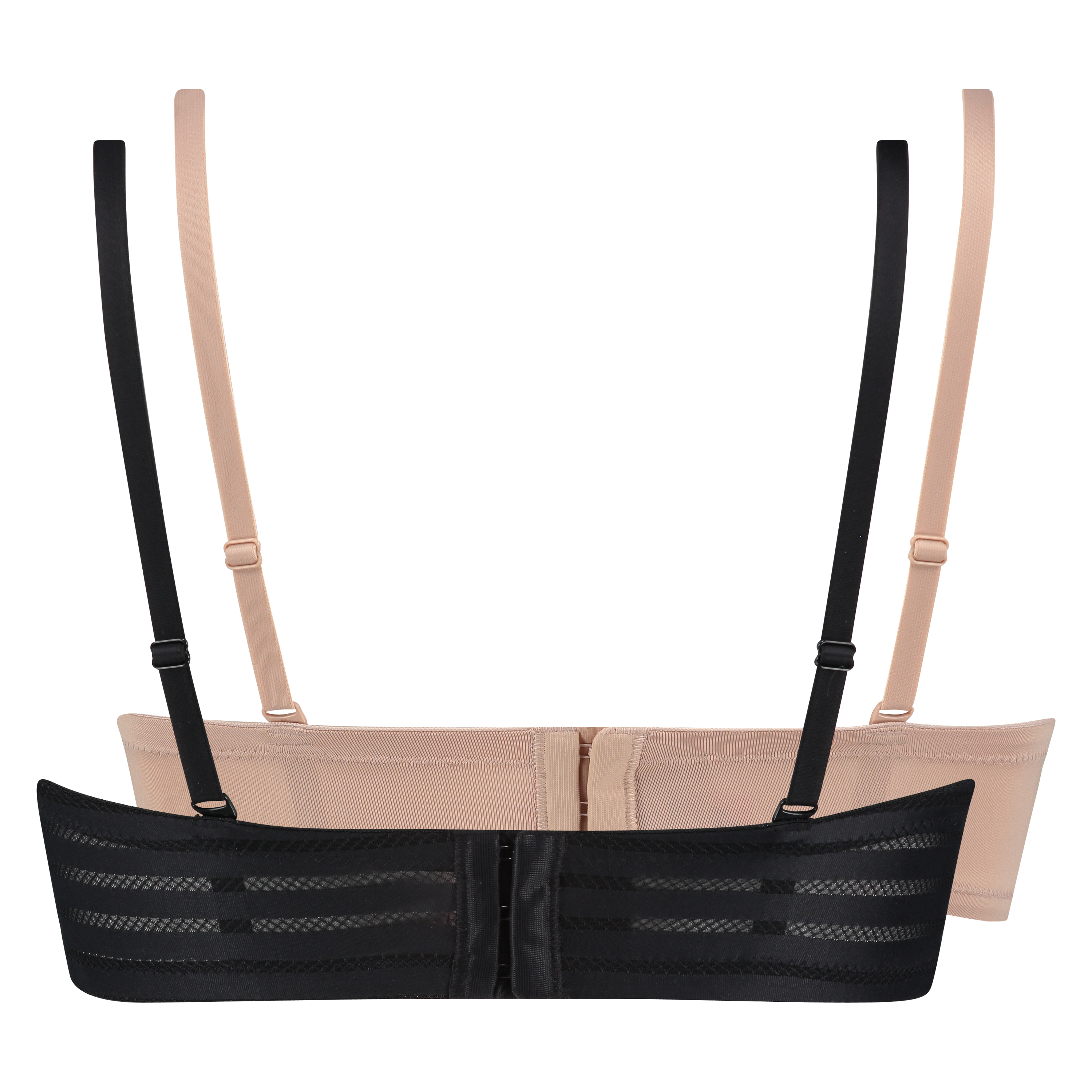 Lot de 2 soutiens-gorges préformés sans bretelles, Noir, main