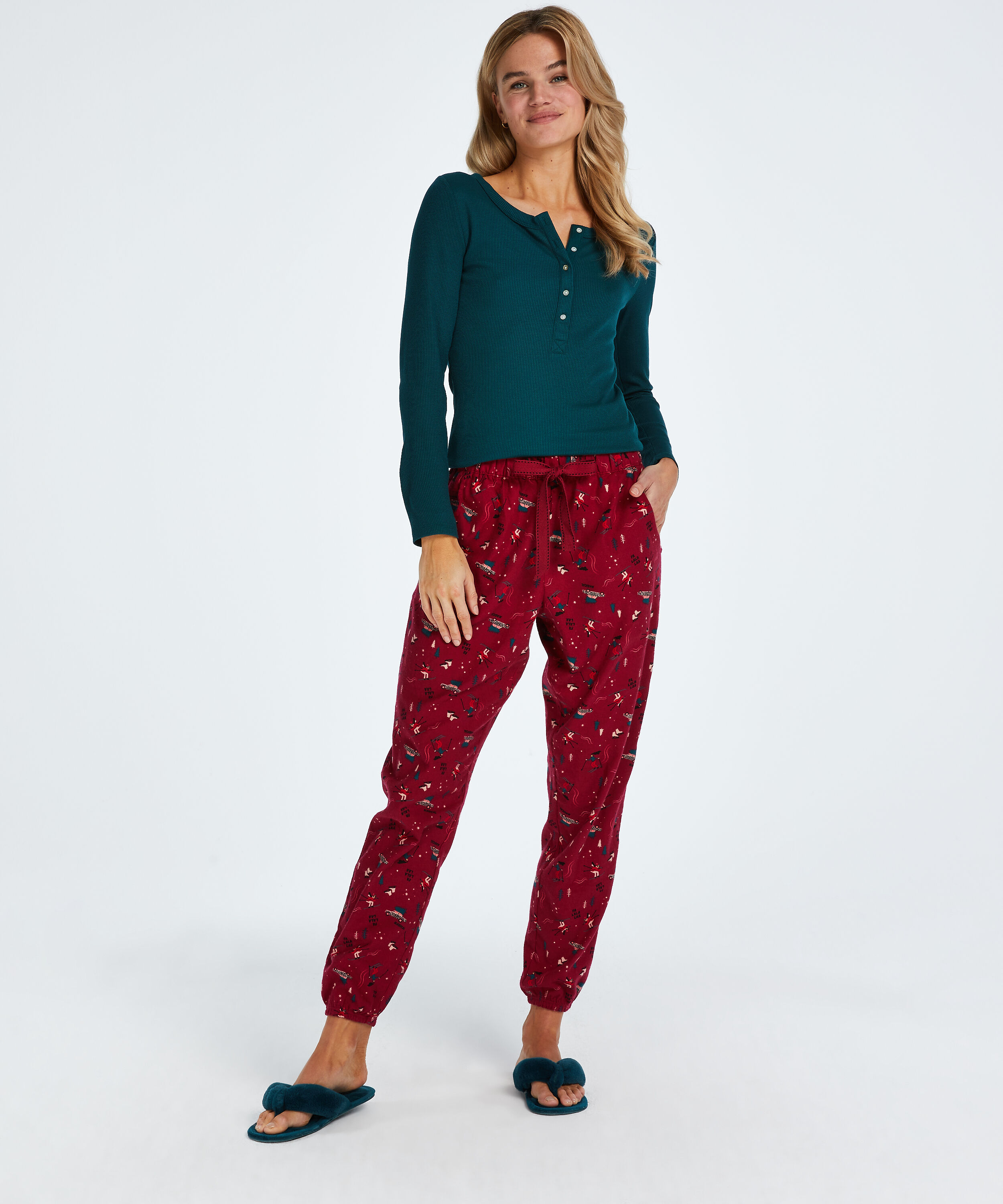 Pantalon de pyjama Twill, Rouge