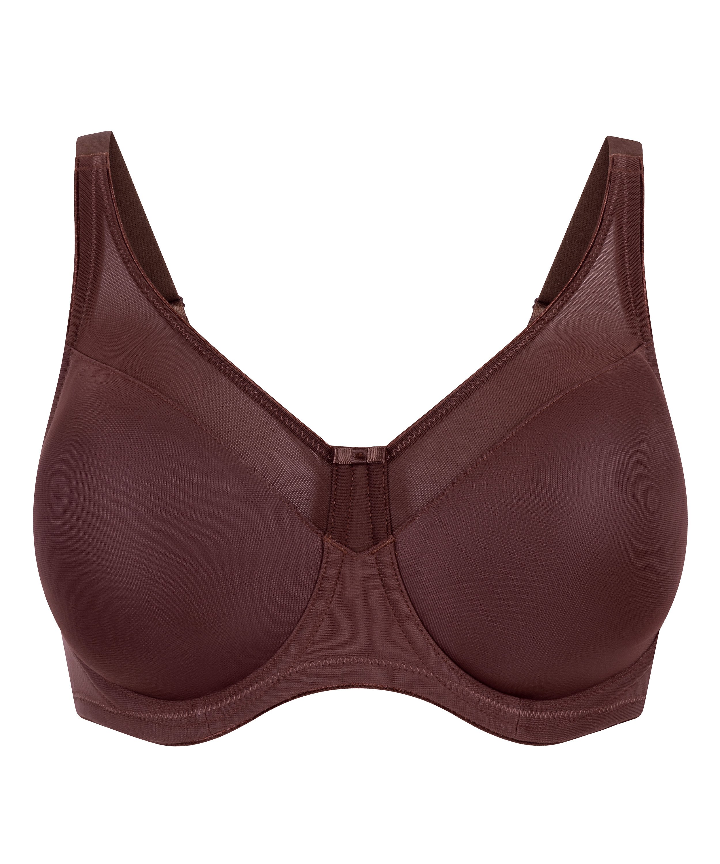 Soutien-gorge à armatures non-préformé minimiseur Nina, Marron, main