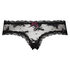 Slip br&eacute;silien V-shape Floral Mesh, Noir