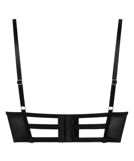 Soutien-gorge rembourré à armatures longline Vera, Noir