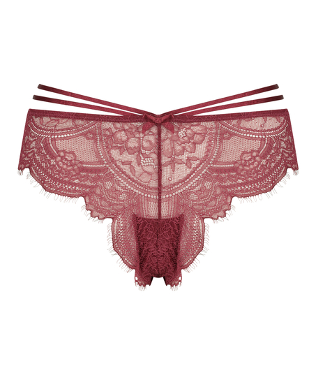 Slip brésilien échancré Sian, Rouge