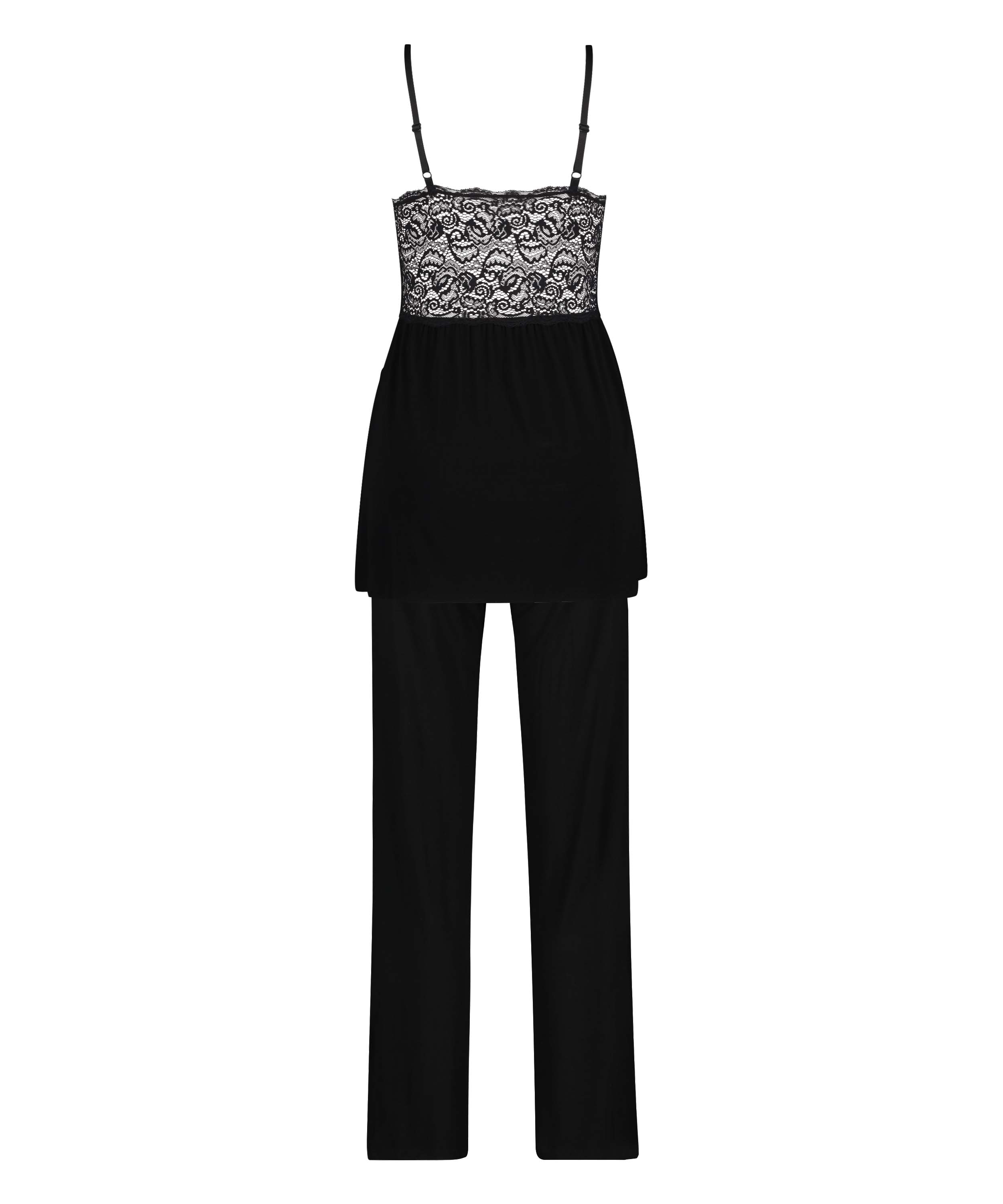 Tenue de pyjama Vera Lace, Noir, main