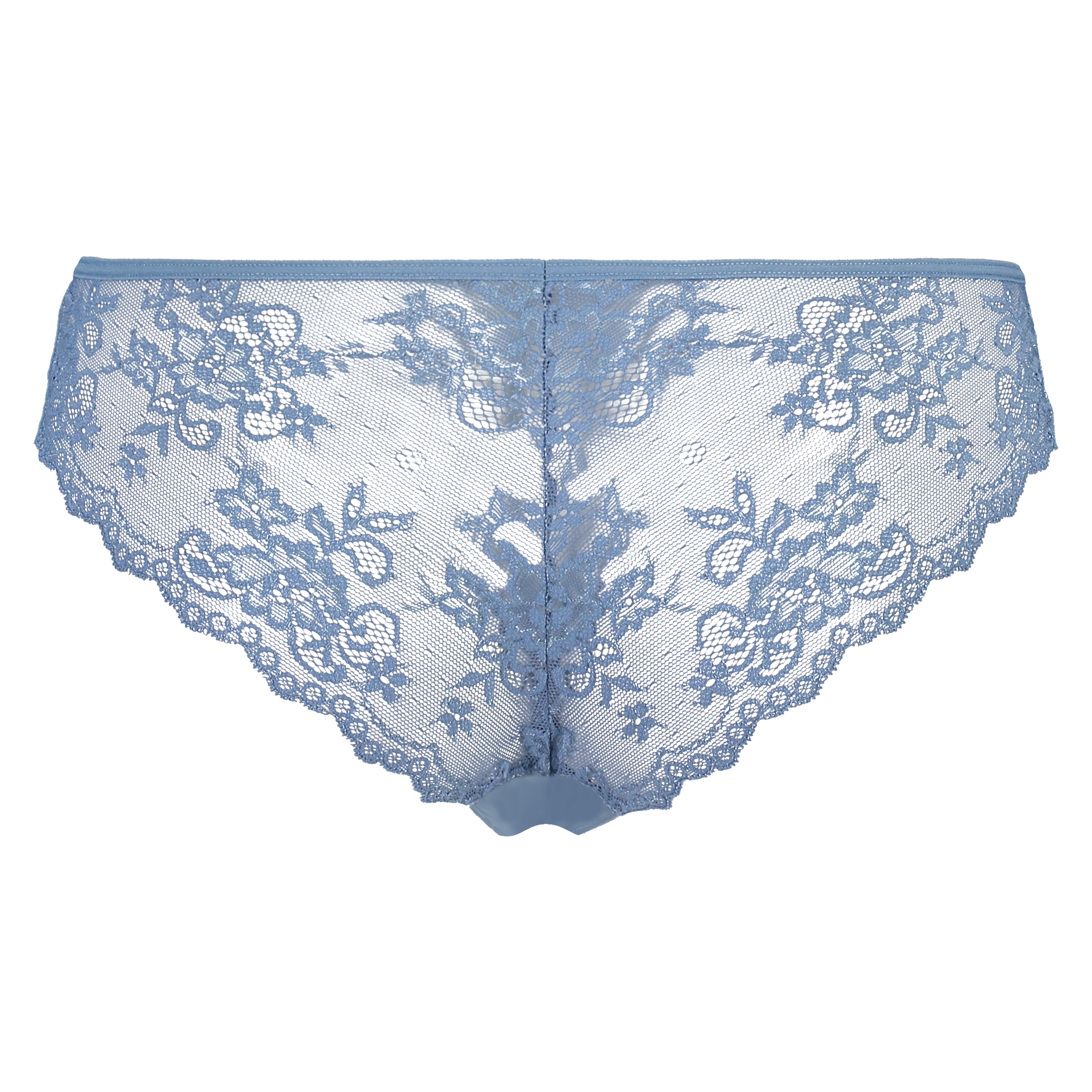 Slip brésilien Invisible Lace Back, Bleu, main
