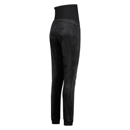 Pantalons de survêtement de maternité en velours Shimmer, Noir