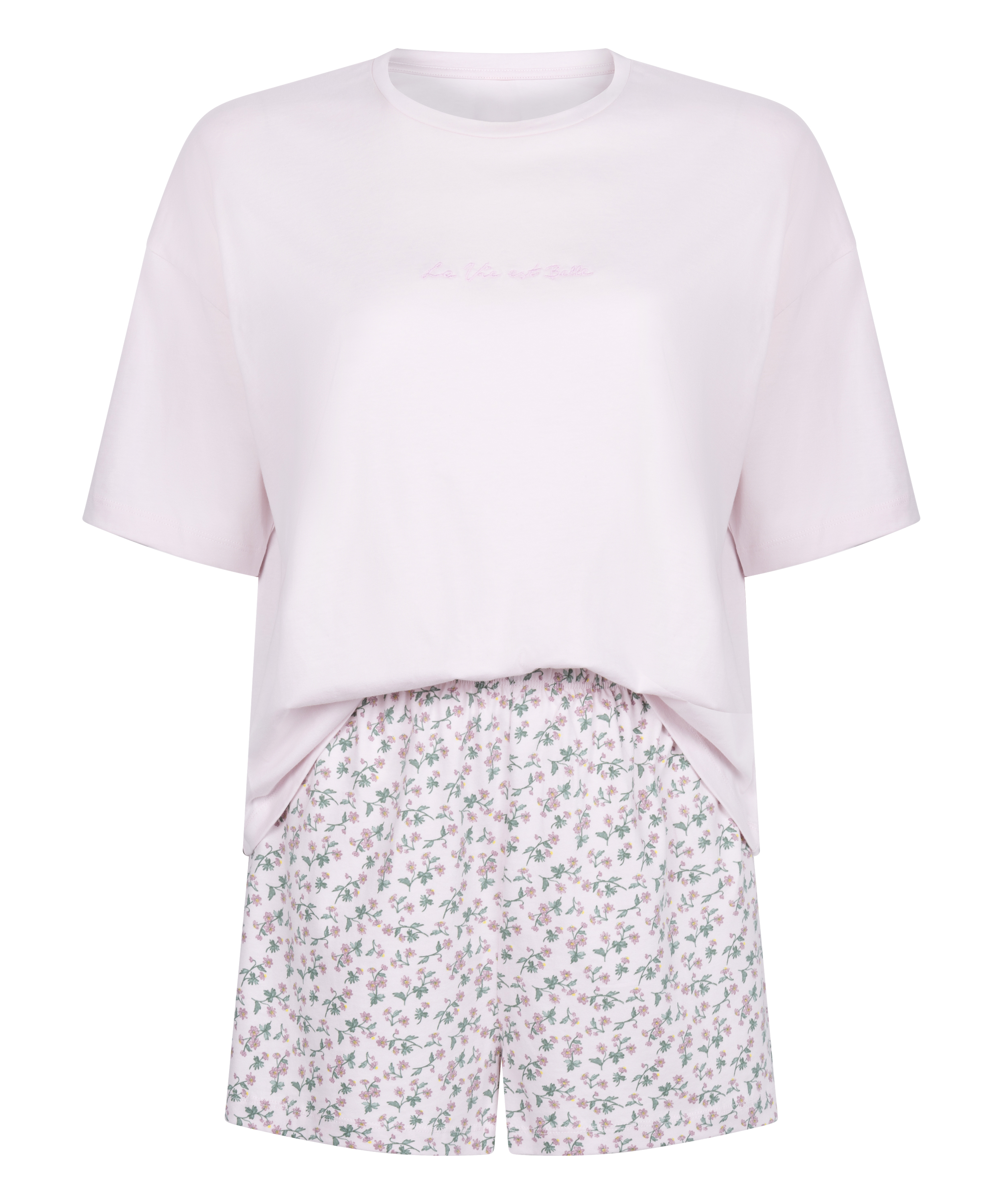 Pyjama Set Cotton Jersey Short, Violet, main