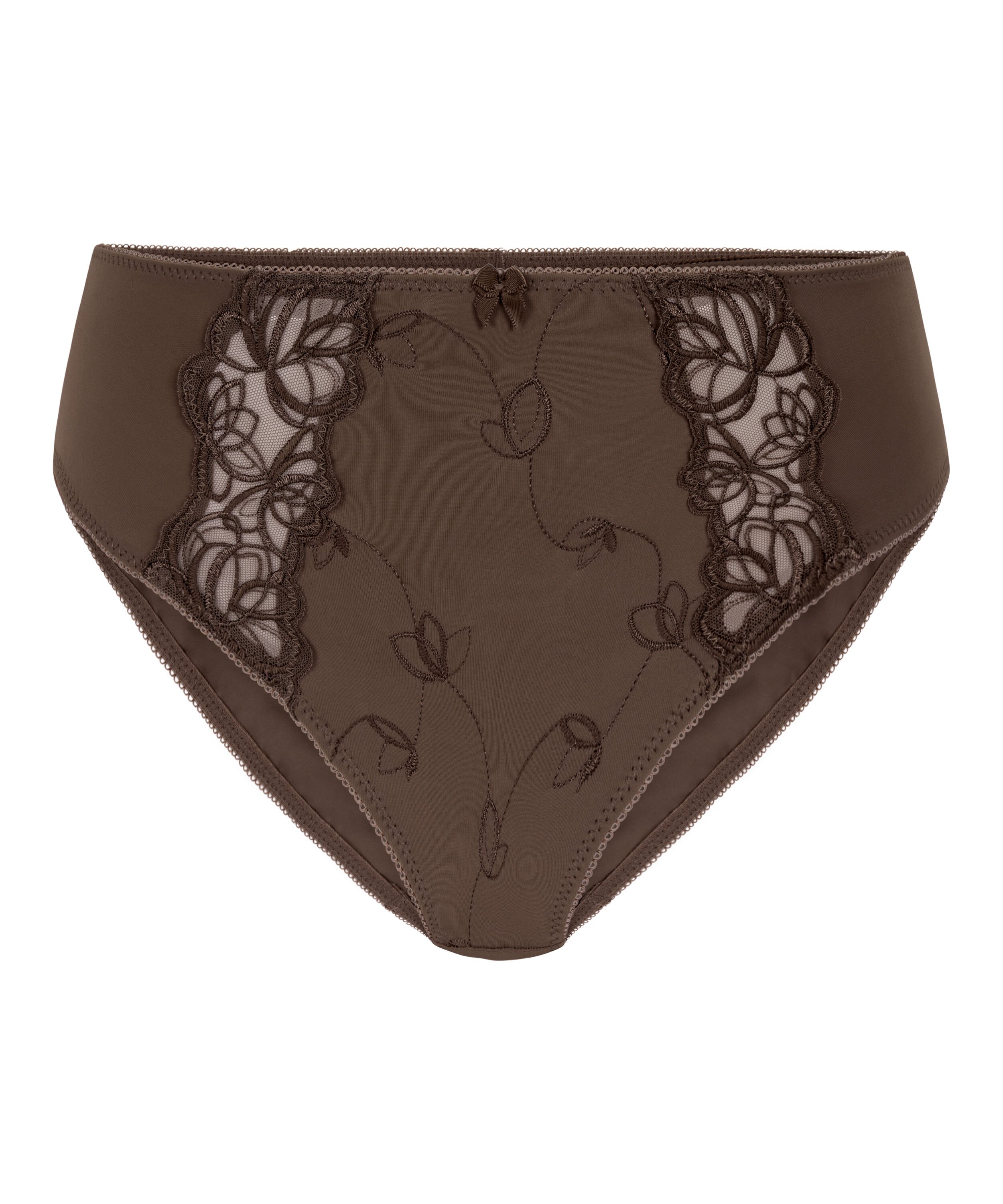 Slip taille haute Diva, Marron