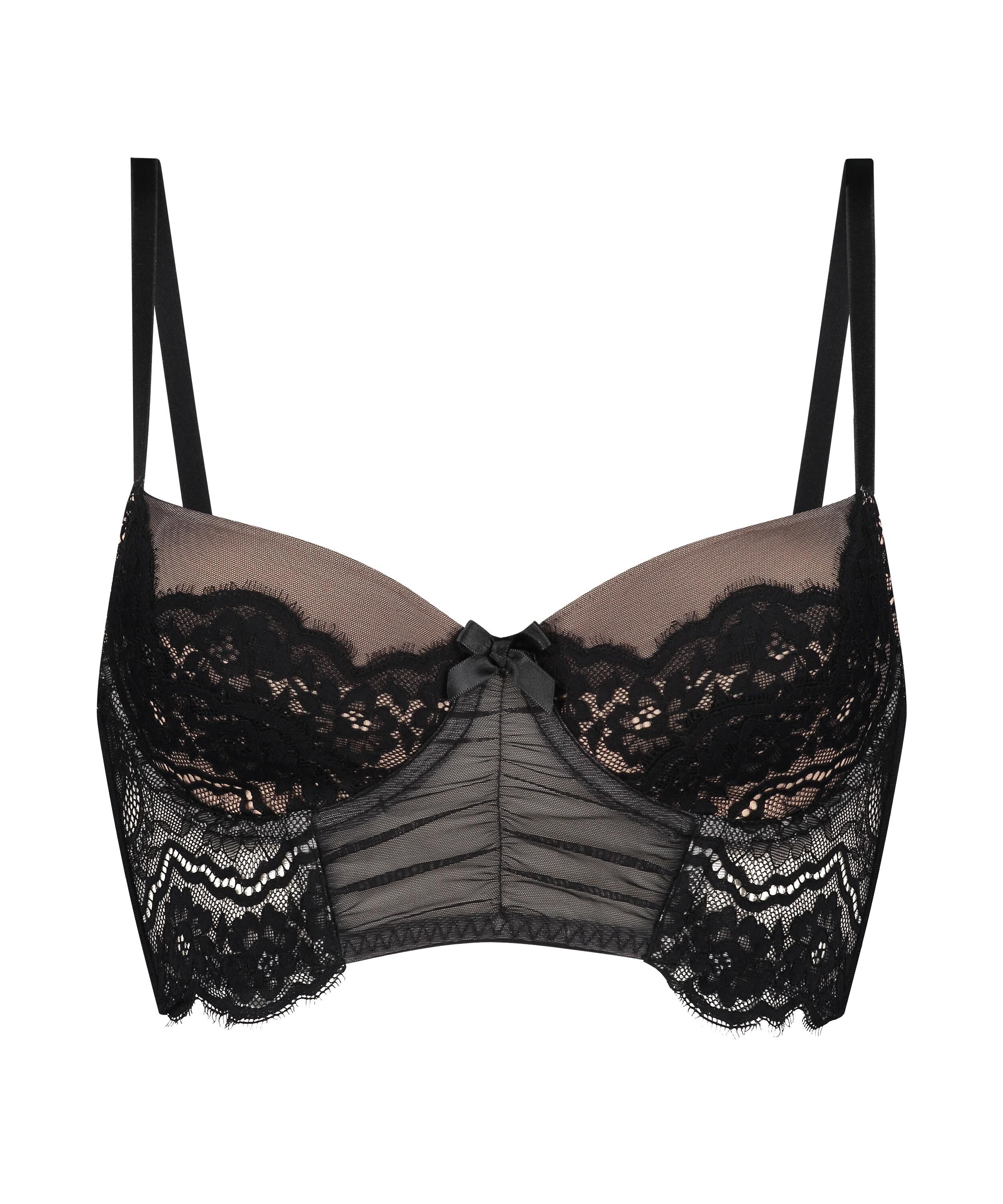 Soutien-gorge longline &agrave; armature pr&eacute;form&eacute;e Allison Rebecca Mir, Noir