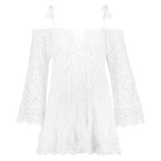 Tunique en dentelle, Blanc