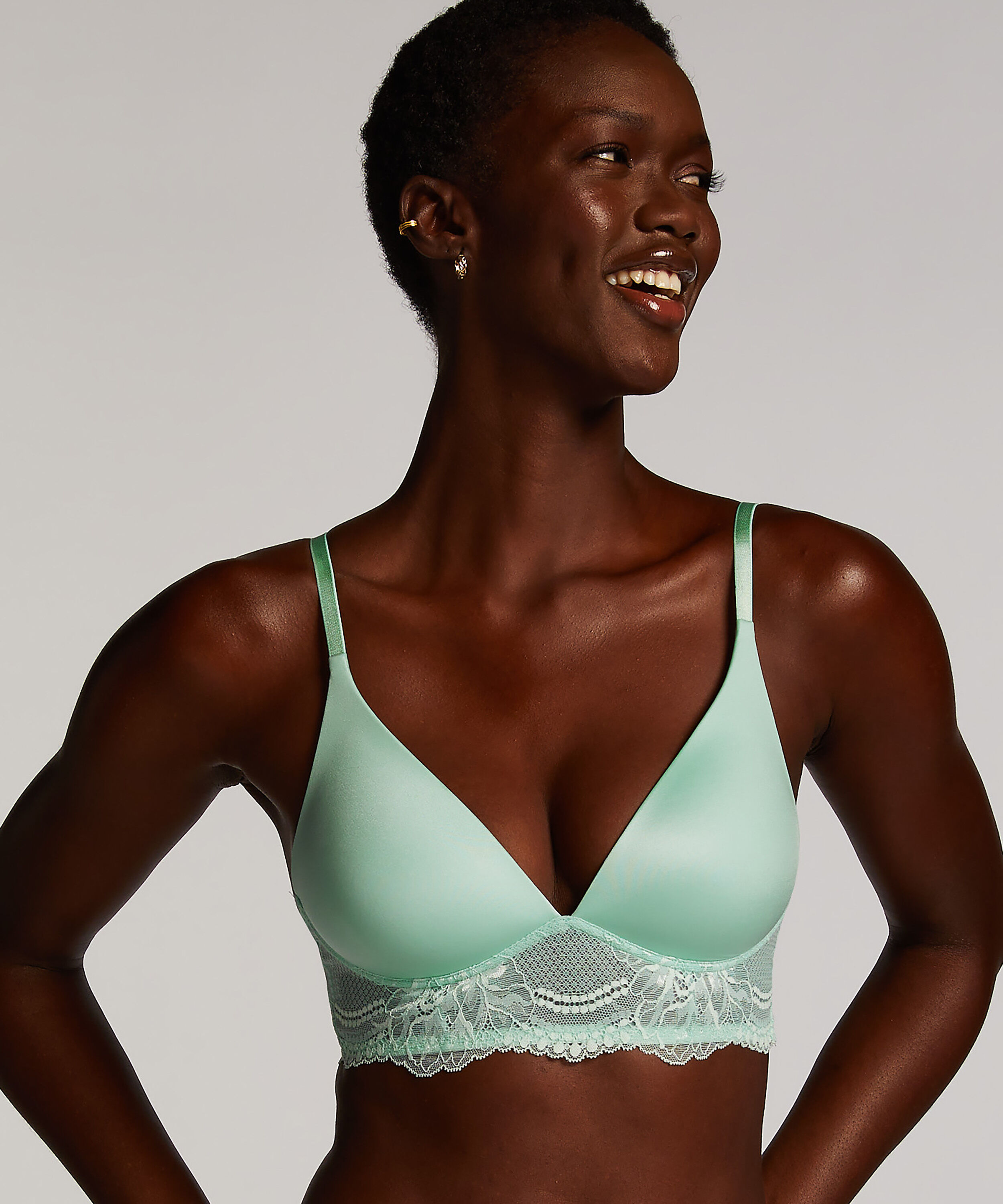 Soutien-gorge rembourré sans armatures Leonie, Vert