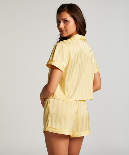 Ensemble de pyjama Satin, Jaune
