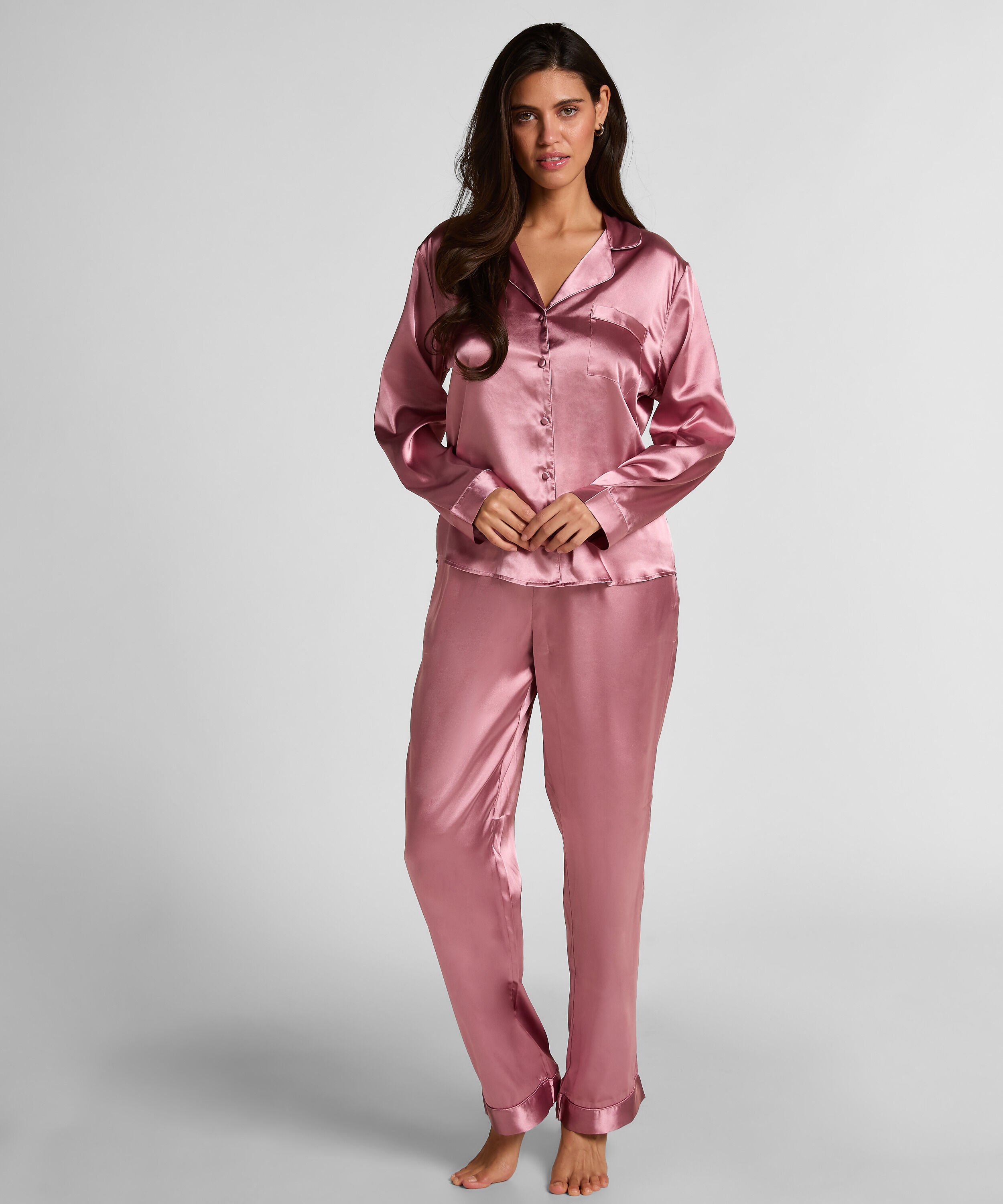Ensemble de pyjama en satin Shiny, Rose Ensemble de pyjama en satin Shiny, Rose
