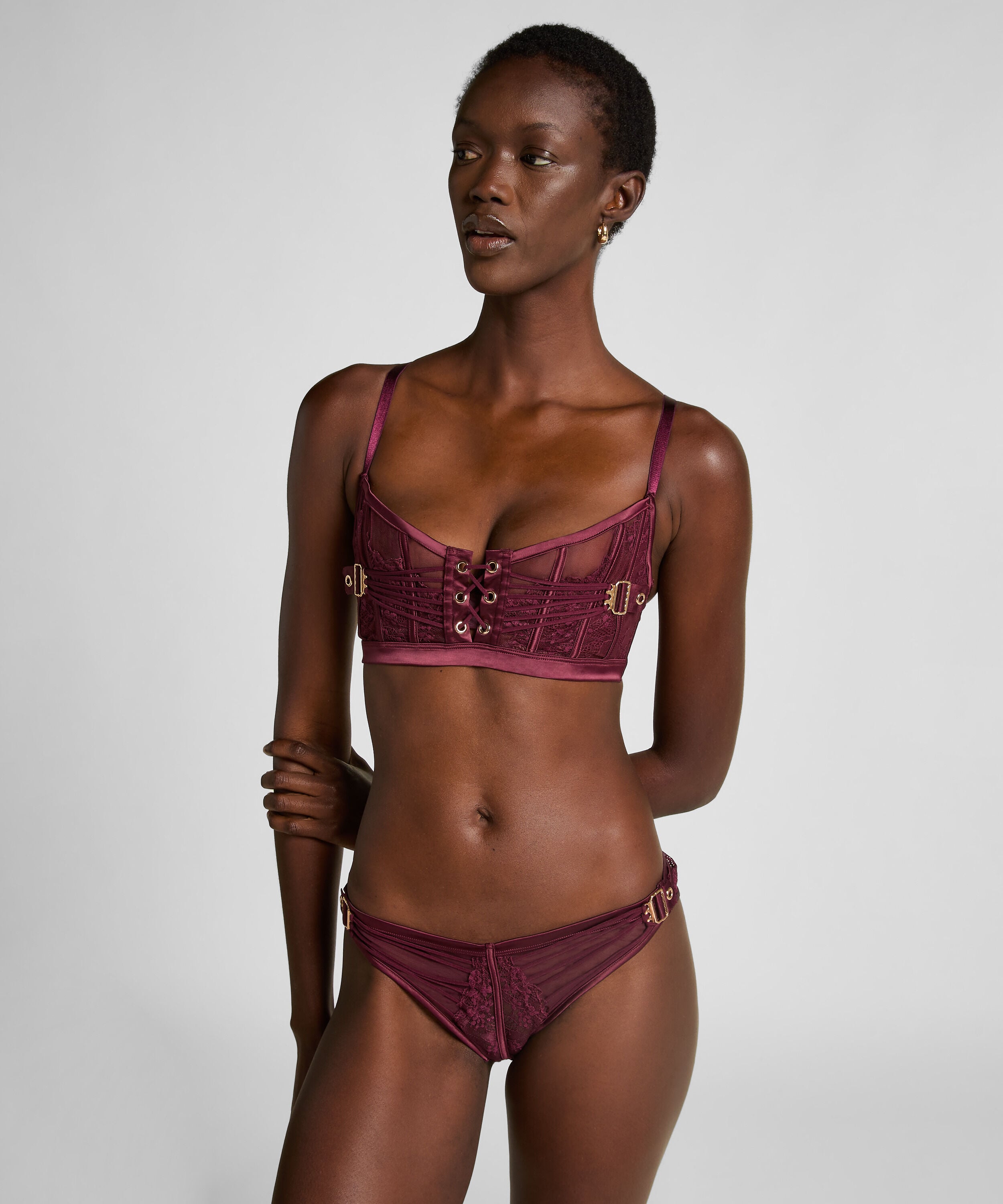Culotte brésilienne jambes hautes Avela, Rouge