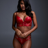 Soutien-gorge à armatures préformé longline push-up Kennedy, Rouge