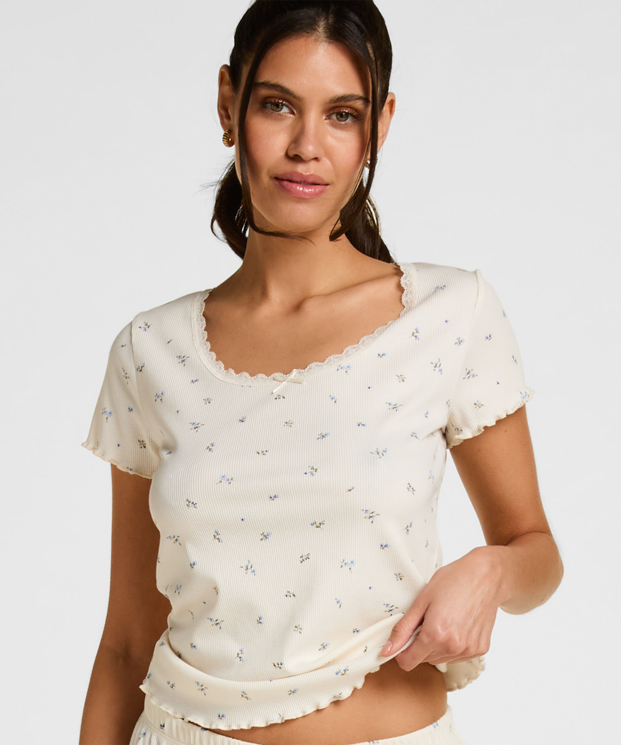 Haut de Pyjama Daisy, Blanc Haut de Pyjama Daisy, Blanc