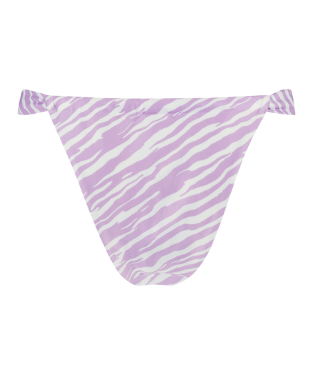 Bas de bikini échancré Zebra, Violet