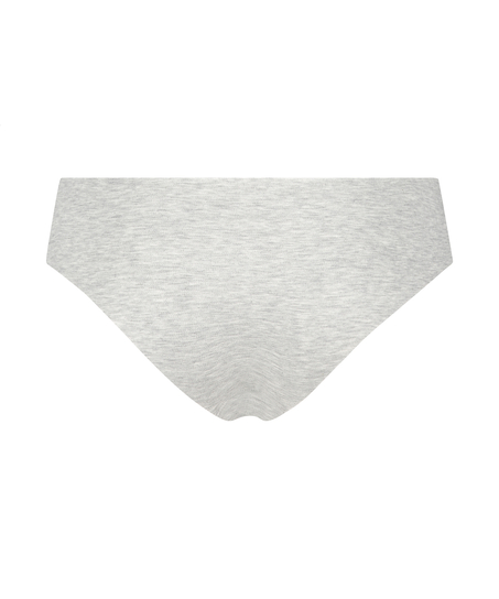 Slip brésilien invisible en coton, Gris