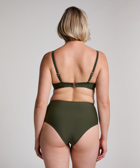 Bas de bikini taille haute Cheeky shaping Luna, Vert