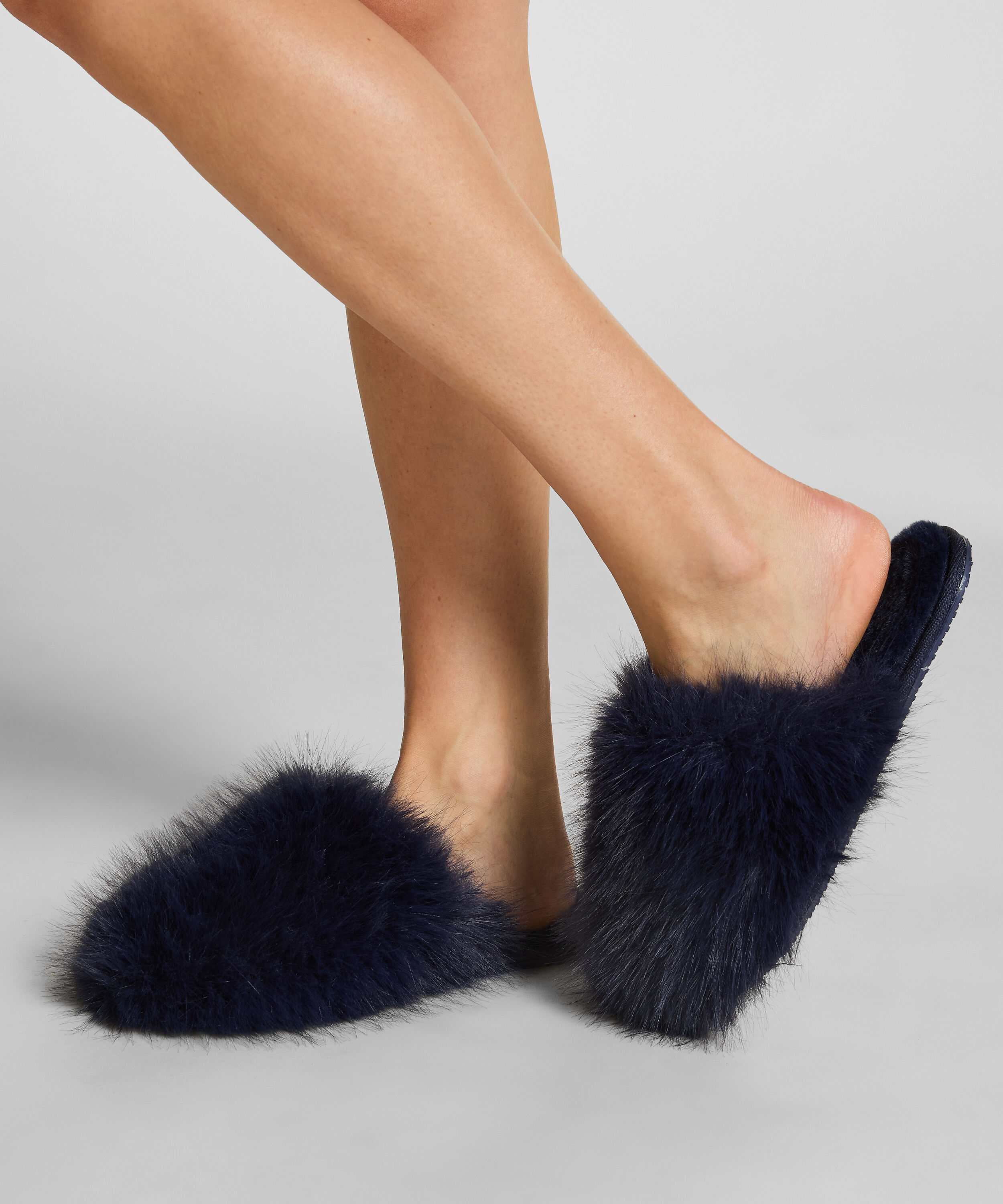 Pantoufles Isabella, Bleu