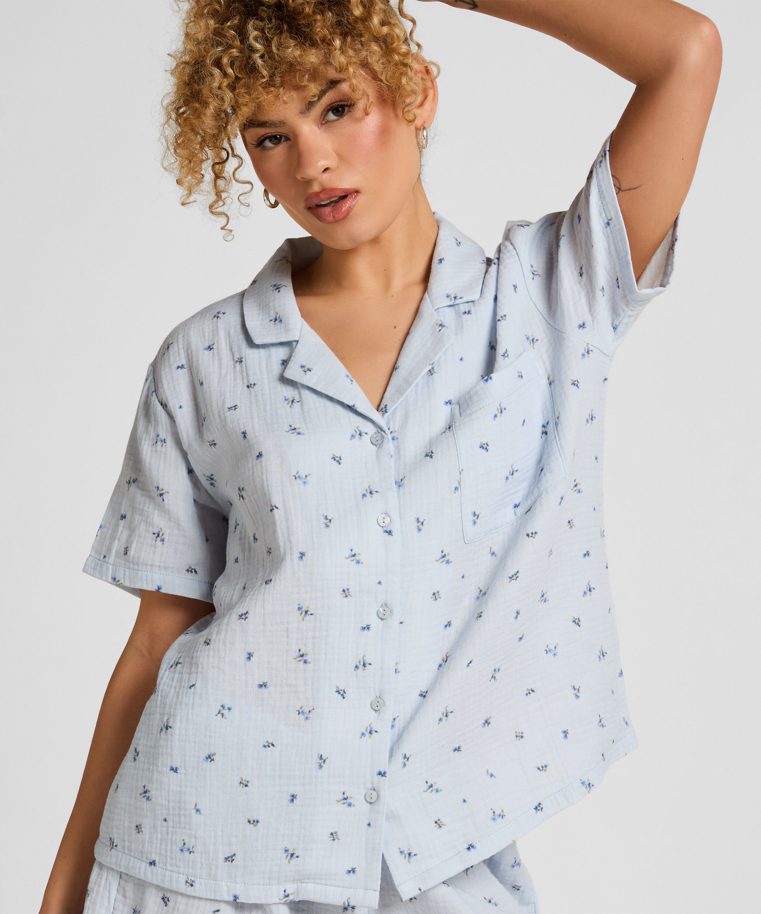 Veste en mousseline, Bleu