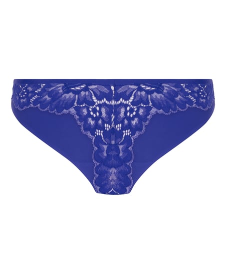 String Invisible Lace back, Bleu