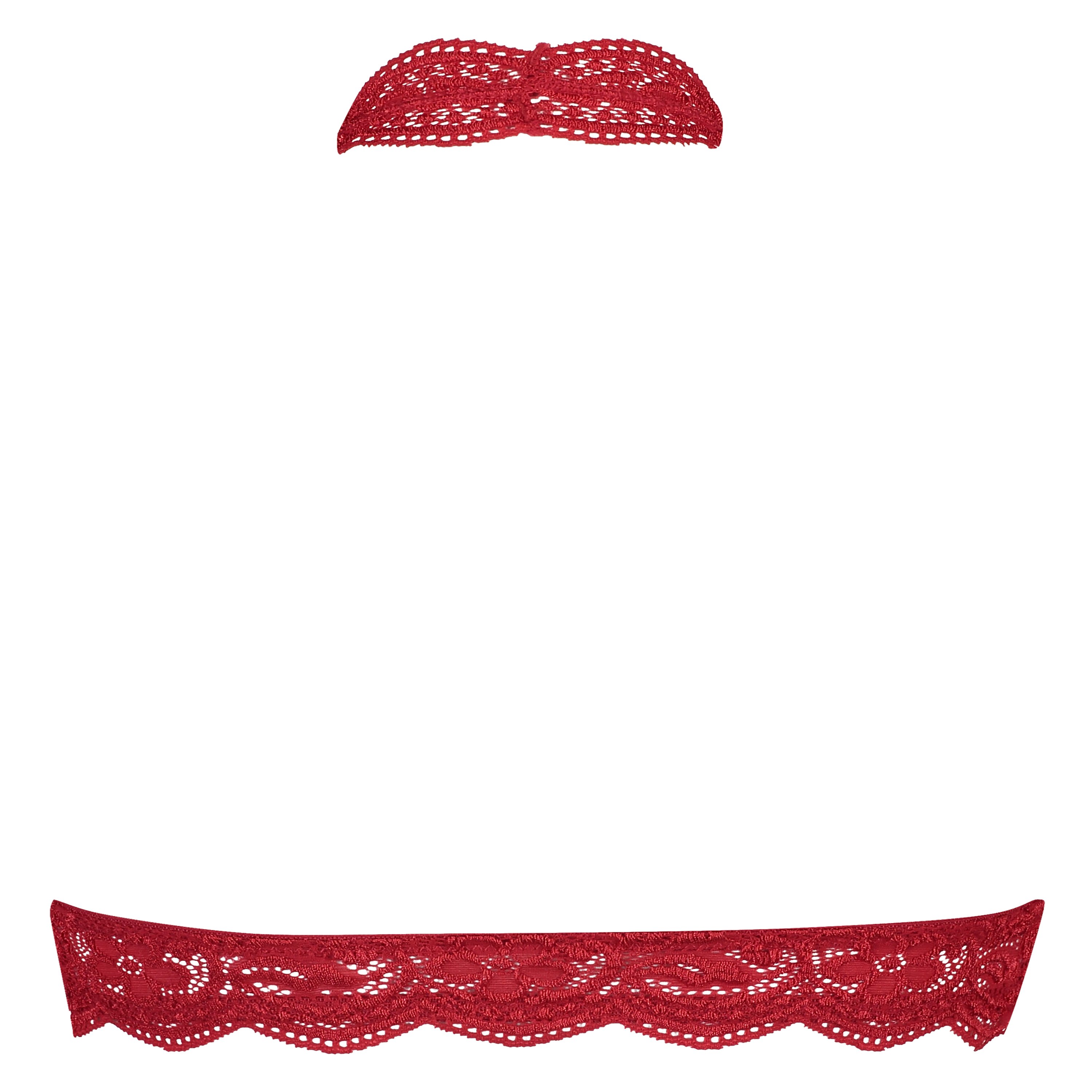 Brassière Halter Lace, Rouge, main