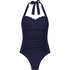 Maillot de bain Shaping Halter Scallop, Bleu