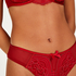 Slip brésilien Harriet à jambes hautes, Rouge