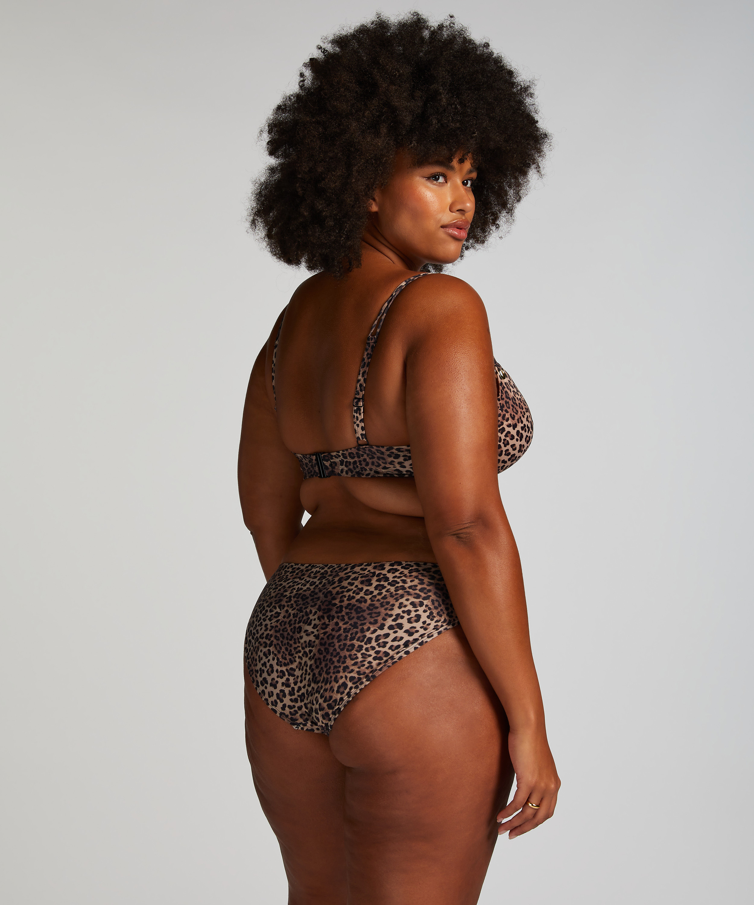 Haut de bikini push-up Cannes, Marron, main