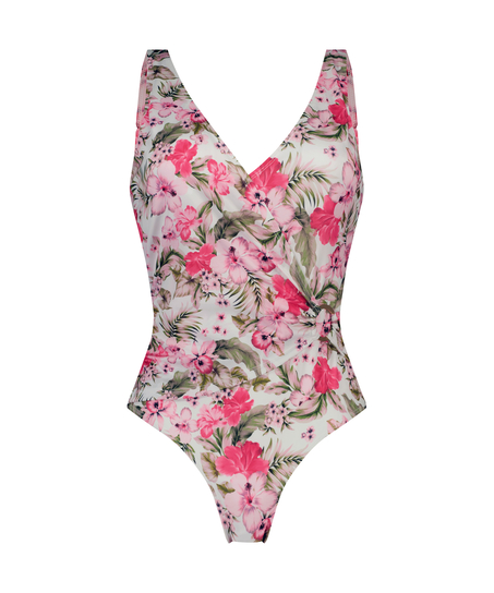 Maillot de bain Tropical, Blanc
