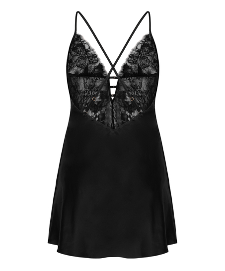 Slip dress Nienke, Noir