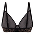 Soutien-gorge à armatures non-préformé léopard Tara, Noir