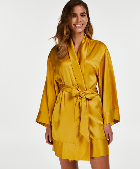 Kimono Satin Flower, Jaune