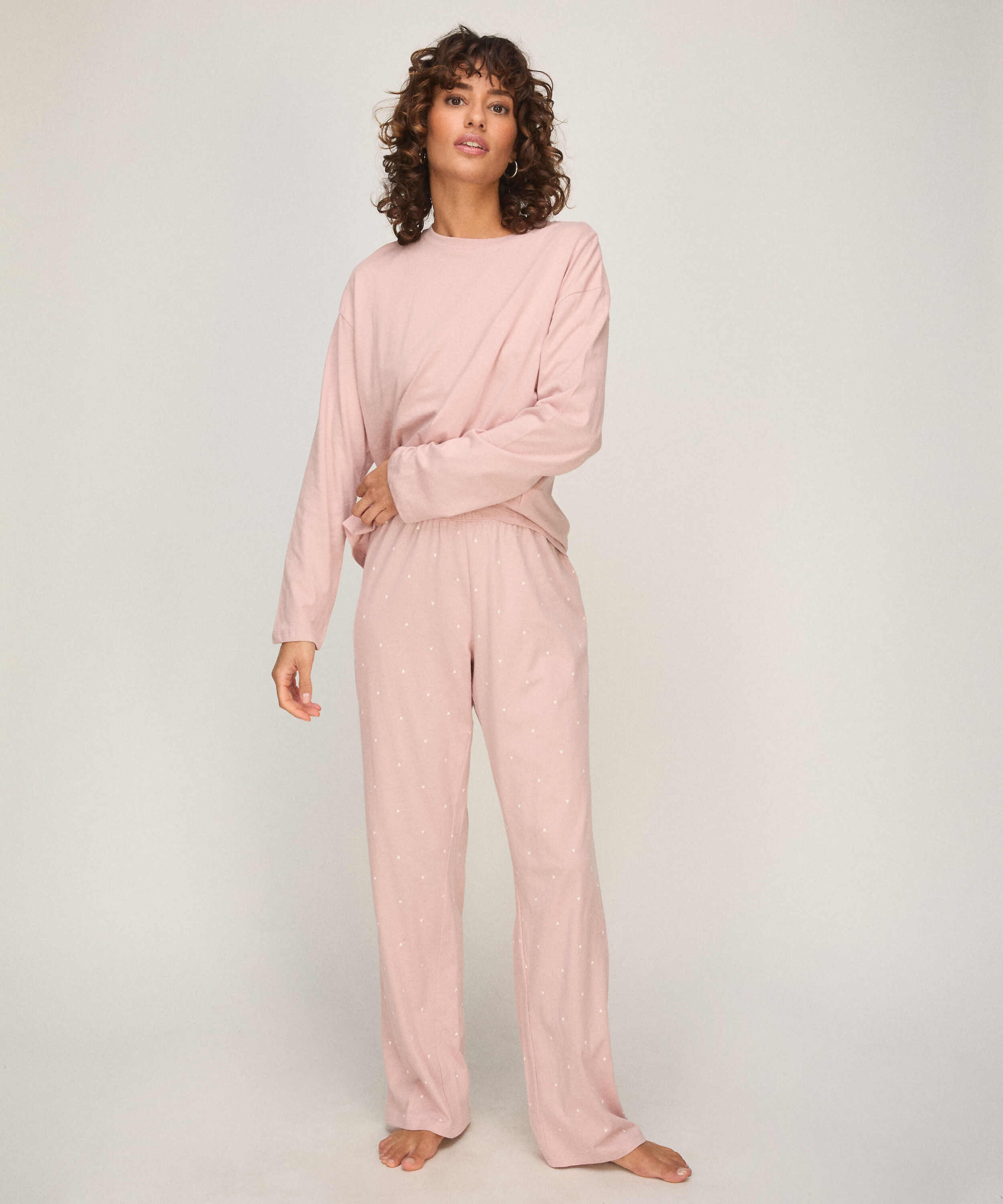 Pyjama en jersey de coton, Rose Pyjama en jersey de coton, Rose