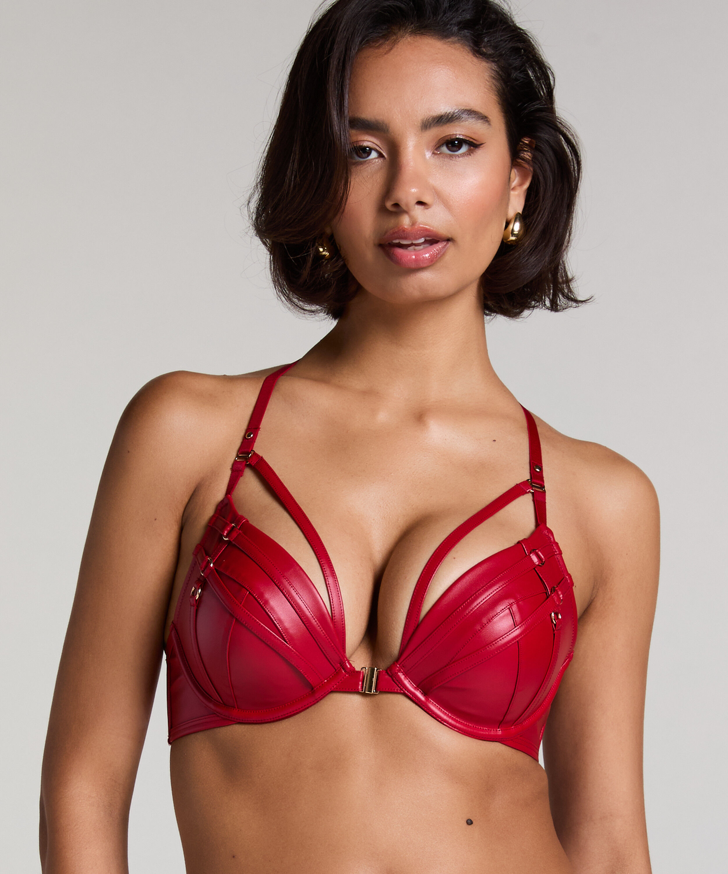 Soutien-gorge à armatures préformé push-up Faye, Rouge