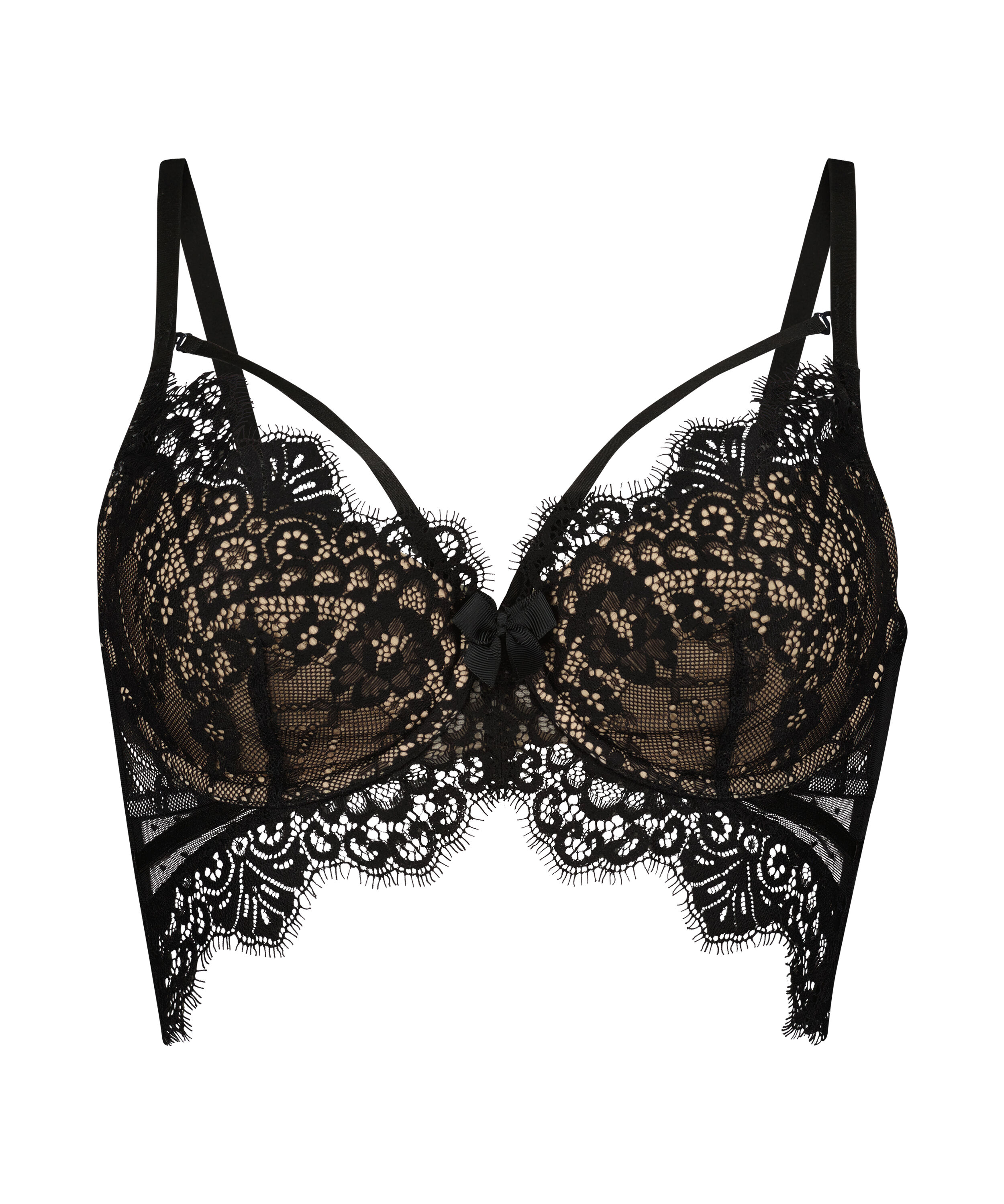 Soutien-gorge &agrave; armatures pr&eacute;form&eacute; longline Marilee, Noir