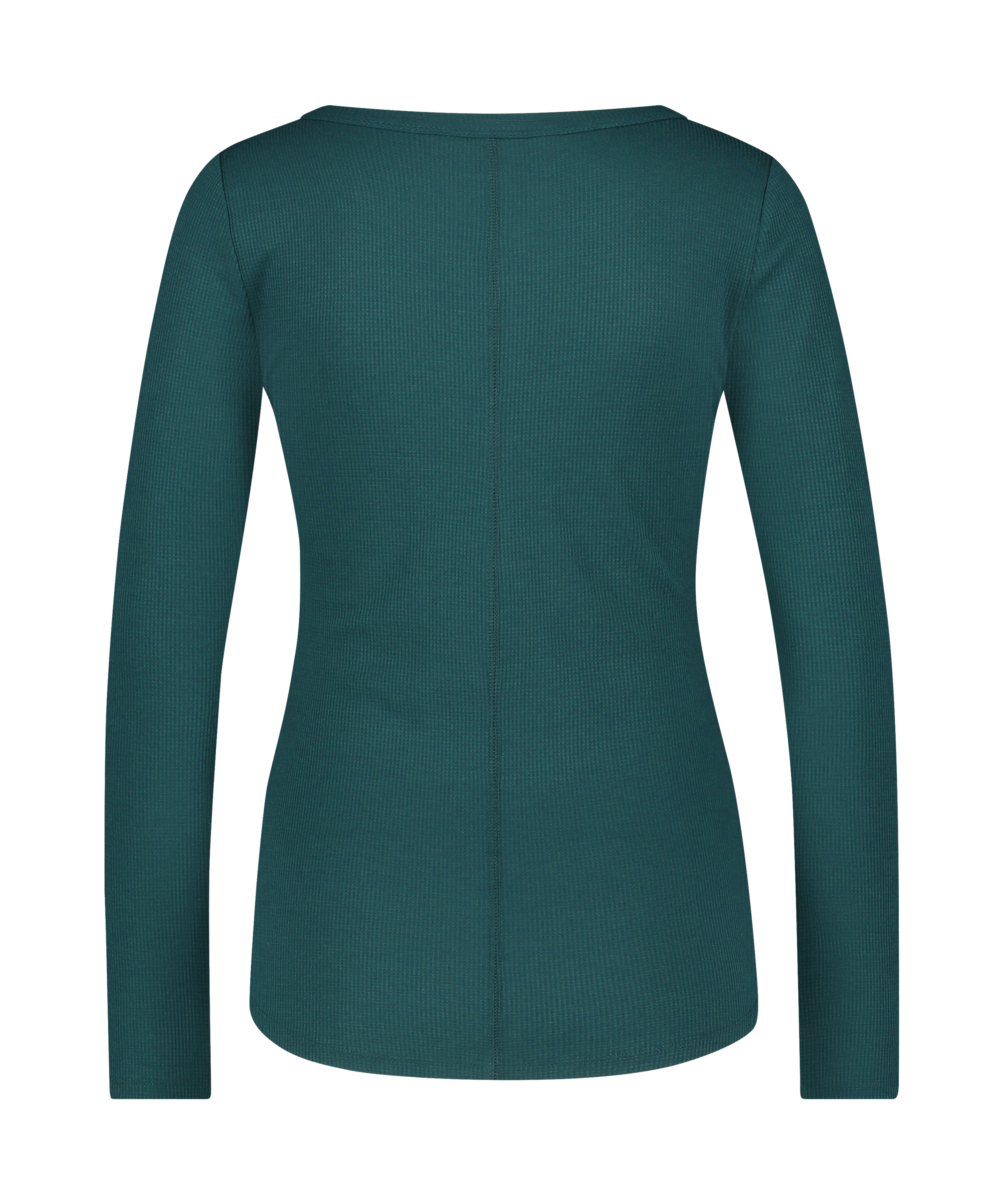 Haut de pyjama à manches longues, Bleu, main