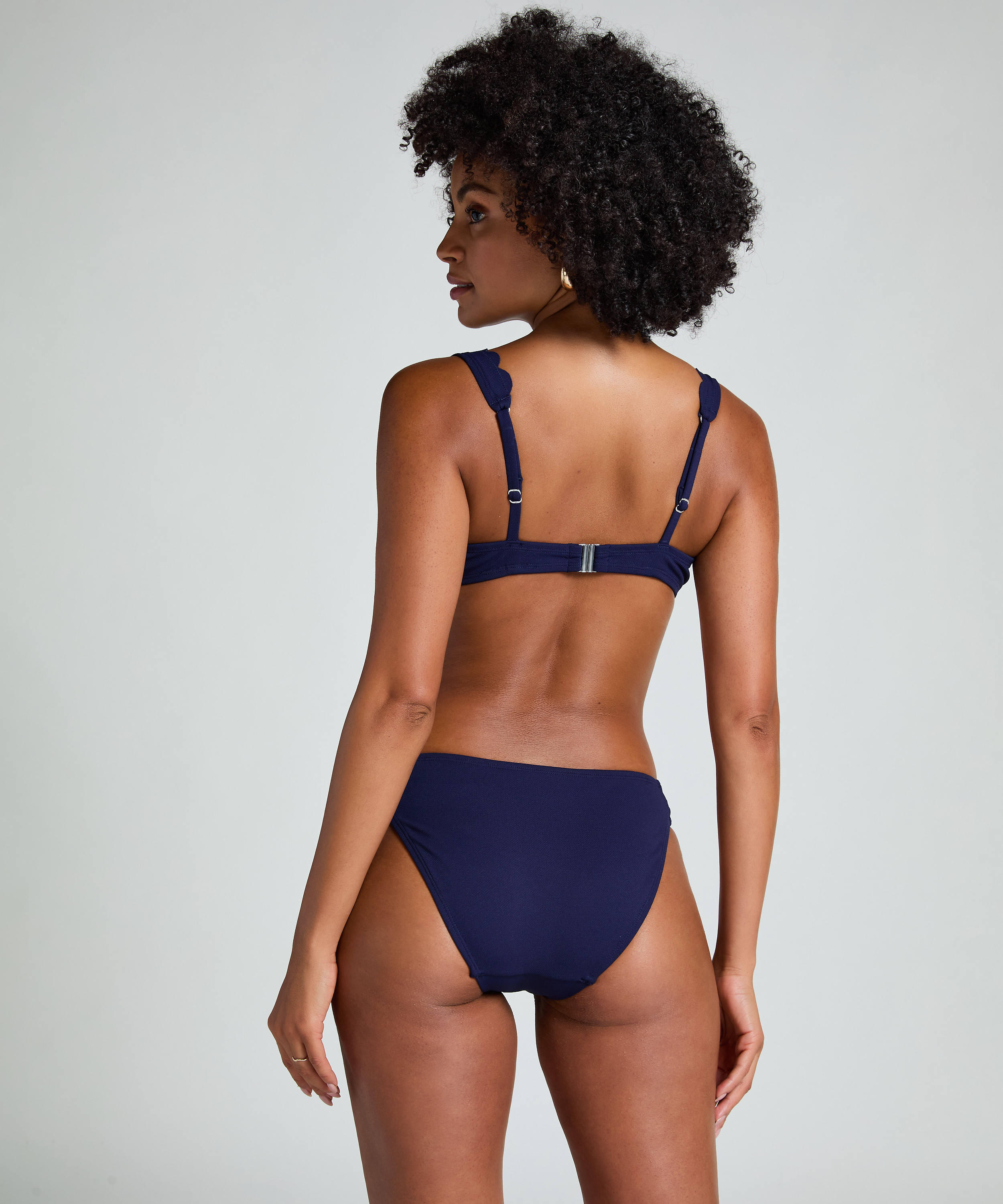 Slip de Bikini Rio Scallop, Bleu, main
