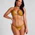 Haut de bikini triangle Boho, Jaune