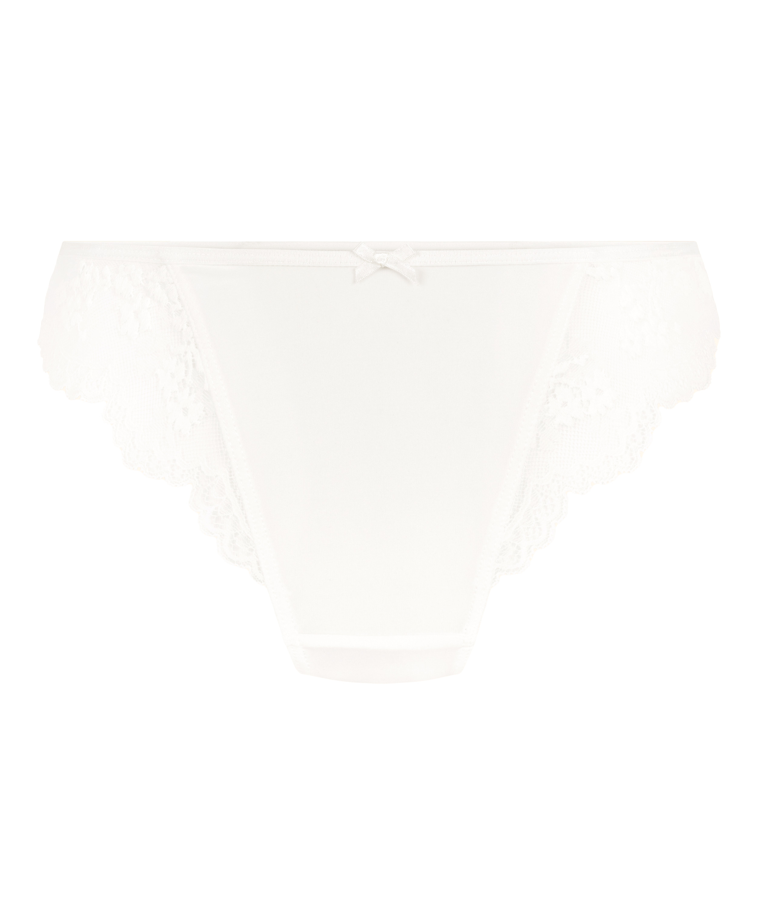 Culotte br&eacute;silienne jambe haute Caro, Blanc, main