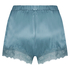 Short de pyjama en soie, Bleu