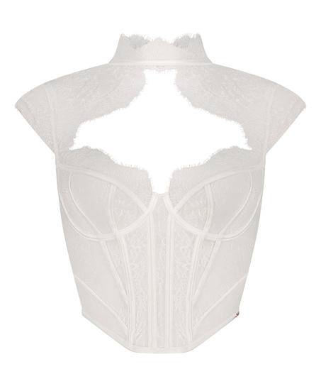 Haut tissé Lace Camille, Blanc