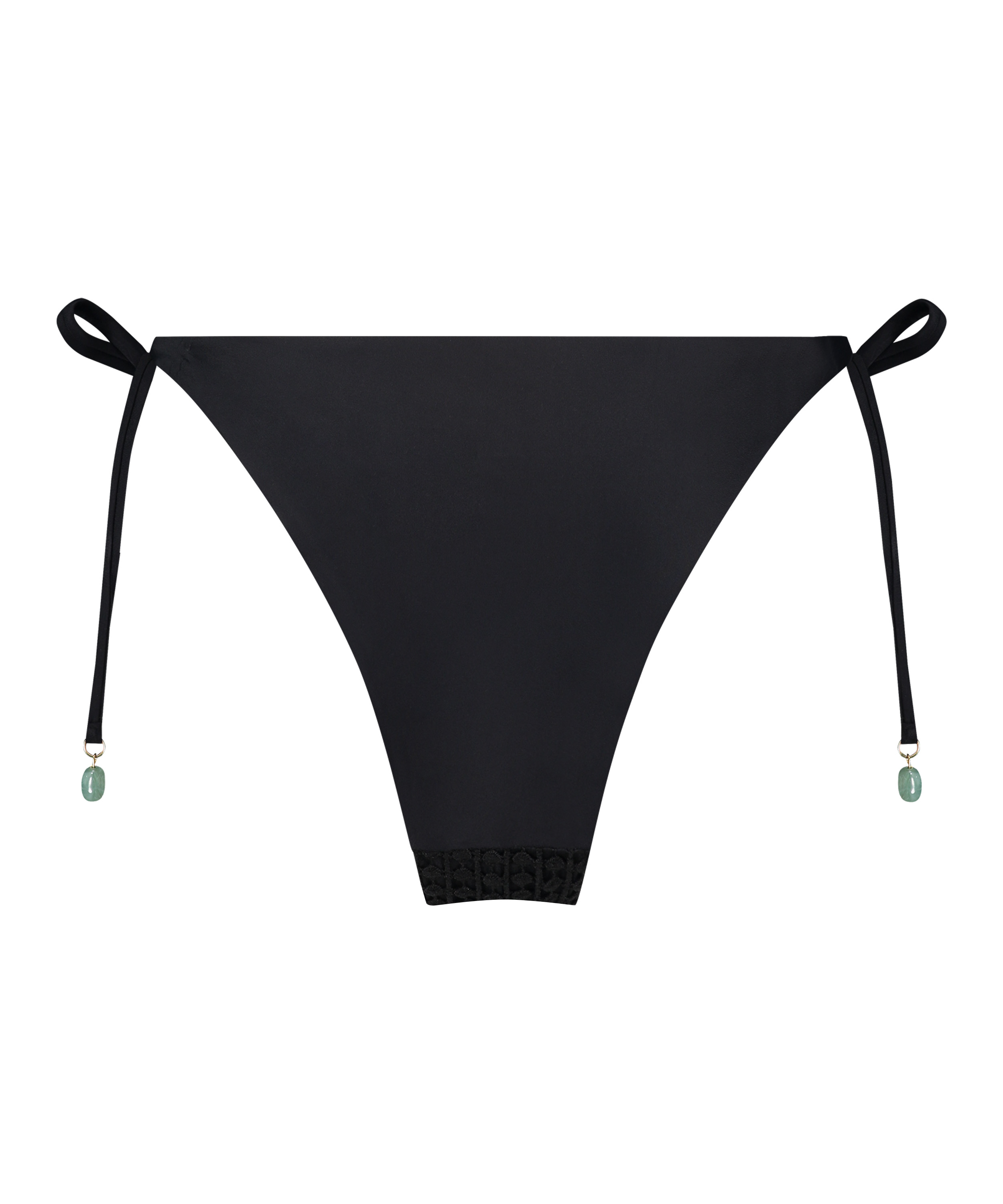 Slip de Bikini Cheeky Tanga Maui Crochet, Noir, main