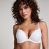 Soutien-gorge à armatures maximiseur préformé Marine, Blanc